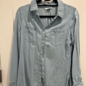Ingrid & Isabel Classic Button Down Chambray Maternity & Nursing Top